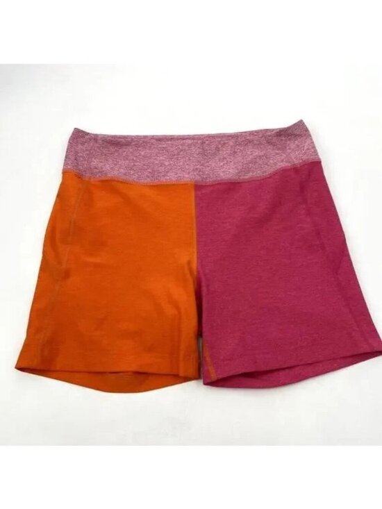 Outdoor Voices Pants - Outdoor Voices Pink Orange Colorblock Biker Shorts